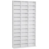 Image de HOMCOM Étagère Rangement CD/DVD Meuble de Rangement pour 1116 CDs 33 Compartiments réglables en Hauteur Blanc Aosom France