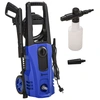 Image de DURHAND Nettoyeur haute pression puissance 150 bars max, débit 510 l/h max, moteur 1800W tuyau 6m et câble 5m avec roues bleu