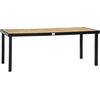 Image de Outsunny Table de jardin rectangulaire pour 8 personnes en aluminium table de salle à manger extétieur plateau PE à lattes Aosom France