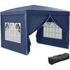 Image de Outsunny Tonnelle Barnum Tente de réception Pliante 3 x 3 x 2,58 m avec fenêtres + Sac de Transport Bleu