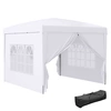 Image de Outsunny Tonnelle Barnum Tente de réception Pliante 3 x 3 x 2,58 m avec fenêtres + Sac de Transport Blanc