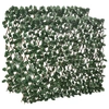 Image de Outsunny Haie artificielle feuilles murale brise-vue 2 panneaux longueur ajustable 295 x 70 cm treillis extensible en PE vert