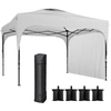 Image de Outsunny Tonnelle tente barnum de jardin pliant avec paroi latérale amovible + sac de transport acier tissu Oxford