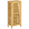Image de kleankin Armoire de salle de bain en bambou 1 étagère réglable design naturel 30 x 19,9 x 70 cm naturel