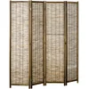 Image de HOMCOM Paravent séparateur de pièce en bois closion de séparation pliable 4 panneaux 160 x 170 cm - naturel