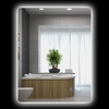 Image de kleankin Miroir rectangulaire miroir mural lumineux LED de salle de bain 80 x 60 cm luminosité réglable blanc transparent