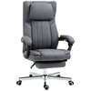 Image de Vinsetto Chaise de bureau siège pivotant dossier inclinable hauteur réglable 65 x 61 x 105-113 cm gris