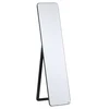 Image de HOMCOM Miroir sur Pied et Mural Miroir rectangulaire Style contemporain dim. 37L x 43l x 156H cm MDF Aspect Noir