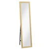 Image de HOMCOM Miroir sur pied miroir mural rectangulaire style campagne avec cadre en bois pour salon chambre à coucher 37 x 155 cm marron clair