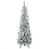 Image de HOMCOM Arbre de Noël artificiel avec support en acier 253 branches enneigées socle pliable hauteur 135 cm vert Aosom France