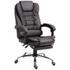 Image de HOMCOM Fauteuil de bureau fauteuil manager grand confort dossier inclinable roulettes P.U 64,5 x 69 x 127 cm Café