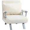 Image de HOMCOM Fauteuil chauffeuse canapé-lit Convertible 1 Place déhoussable Grand Confort Coussin Pieds accoudoirs