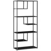 Image de HOMCOM Bibliothèque étagère de rangement à 7 niveaux cadre en acier style industriel 83 x 34 x 180 cm noir