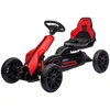 Image de HOMCOM Kart à pédales pour enfants avec siège ajustable 4 positions et roues en EVA 100 x 58 x 58,5 cm rouge et noir