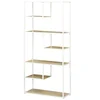 Image de HOMCOM Bibliothèque étagère de rangement à 7 niveaux cadre en acier style industriel 83 x 34 x 180 cm chêne