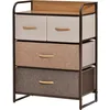 Image de Outsunny Meuble de Rangement 4 Tiroirs en Tissu Multicolore pour Maison Aosom France