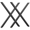 Image de HOMCOM Pieds de Table Croix Design Industriel 70x72cm pour Table Basse Chevet Noir Aosom France