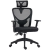 Image de Vinsetto Fauteuil de bureau chaise de bureau manager dossier ergonomique inclinable pivotant tissu maille noir