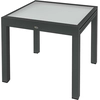 Image de Outsunny Table Extensible de Jardin Grande Taille dim. dépliées 160 x 80 x 75 cm alu métal Plateau Verre trempé transparent