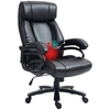 Image de Vinsetto Fauteuil de bureau massant avec fonction de chauffage 6 points de massage par vibration revêtement synthétique noir