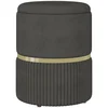 Image de HOMCOM Pouf Coffre Velours Gris Côtelé Élégant pour Salon et Chambre avec Rangement Compact Aosom France