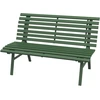 Image de Outsunny Banc de jardin extérieur 2 Places Assise Dossier à Lattes, en aluminium, dim. 123L x 67l x 79H cm, vert
