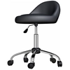 Image de HOMCOM Tabouret à roulettes tabouret de travail pivotant 360° hauteur réglable 43-55 cmrevêtement synthétique noir