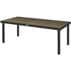 Image de Outsunny Table de jardin rectangulaire pour 8 personnes en aluminium table de salle à manger extétieur plateau PE à lattes