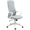 Image de Vinsetto Fauteuil de bureau ergonomique avec accoudoirs et roulettes - fonction inclinaison et hauteur réglable - gris clair