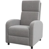 Image de HOMCOM Fauteuil relax inclinable jusqu'à 160° manuellement avec repose-pieds intégré, charge max. 120kg, grand confort, gris