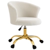 Image de Vinsetto Chaise de bureau fauteuil de bureau ergonomique réglable en hauteur siège confortable pivotante piètement acier blanc