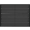 Image de HOMCOM Vitrine murale pour objets de collection 5 étagère réglables en hauteur et 2 portes coulissantes 80 x 9,5 x 60 cm noir