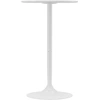 Image de HOMCOM Table de bar ronde table de bistro mange-debout table de cuisine style contemporain plateau peint et cadre en acier