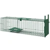 Image de Outsunny Cage attrape animaux nuisibles 1 entrée dim. 100L x 25l x 28H cm vert foncé