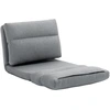 Image de HOMCOM Fauteuil de sol canapé paresseux fauteuil convertible en lit inclinable 90° à 180° tissu - 70l x 41P x 56H cm - gris