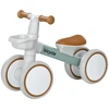 Image de AIYAPLAY Draisienne vélo Enfant 4 roues selle réglable, guidon ergonomique alliage alu. PP, enfant 1 à 3 ans - Gris Marron vert