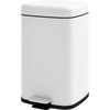 Image de HOMCOM Poubelle de cuisine 20L avec couvercle à fermeture douce et pédale, seau intérieur amovible, 28L x 35l x 45H cm, blanc