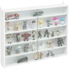 Image de HOMCOM Vitrine murale pour objets de collection 5 étagère réglables en hauteur et 2 portes coulissantes 80 x 9,5 x 60 cm blanc