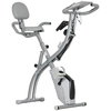Image de HOMCOM Vélo d'appartement pliant 8 niveaux de résistance magnétique dossier selle réglable poignées ergonomiques noir gris