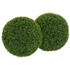 Image de HOMCOM Lot de 2 boules de buis artificielles de 40 cm décoration pour intérieur ou extérieur vert