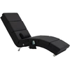 Image de HOMCOM Fauteuil relax chaise longue de relaxation ergonomique, massant et chauffant avec télécommande 56 x 168 x 84 cm noir