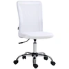 Image de Vinsetto Chaise de bureau ergonomique hauteur réglable piètement chromé pivotant 360° revêtement maille blanc
