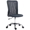 Image de Vinsetto Chaise de bureau ergonomique hauteur réglable piètement chromé pivotant 360° revêtement maille gris foncé