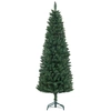 Image de HOMCOM Sapin de Noël Artificiel Arbre de Noël Slim Ø 65 x 180H cm 479 Branches épines base en acier pliable Vert