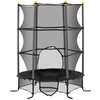 Image de HOMCOM Trampoline Enfant Ø 1,63 × 1,9H m Filet de sécurité Porte zipée Couvre-Ressorts 6 poteaux rembourrés Inclus Noir