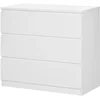 Image de HOMCOM Commode 3 tiroirs, Meuble de rangement épuré pour chambre, intérieur, 80l x 39P x 73H cm