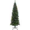 Image de HOMCOM Sapin de Noël artificiel 180 cm arbre de Noël Slim avec support en acier pliable, 618 branches épines, vert