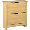 Image de HOMCOM Meuble chaussure entrée, armoire à chaussures meuble d'entrée et couloir - 2 portes abattantes 2 compartiments