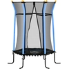 Image de HOMCOM Trampoline pour enfant Ø 1,63 x 1,9 m filet de sécurité porte zippée 6 poteaux rembourrés inclus bleu noir