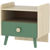 Image de AIYAPLAY Table de chevet enfant table de nuit enfant avec tiroir et niche, petite table d'appoint en bois pour chambre d'enfant